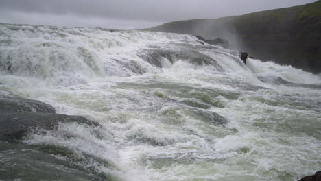 landscape of gullfoss waterfall in iceland.