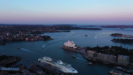 sydney opera house sunset flight