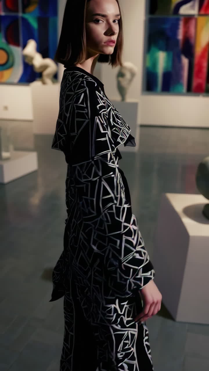 Fashion Show in an Art Museum