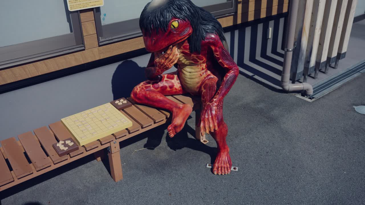 일본의 민속 괴물, 일본 효고의 후쿠사키에서 쇼기하는 카파 동상