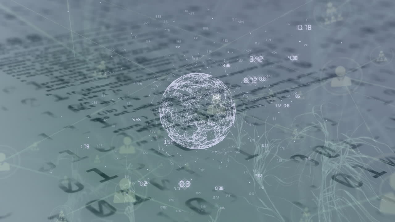 animación de la red de conexiones a través del procesamiento de datos