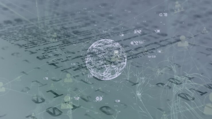 Animation of network of connections over data processing
