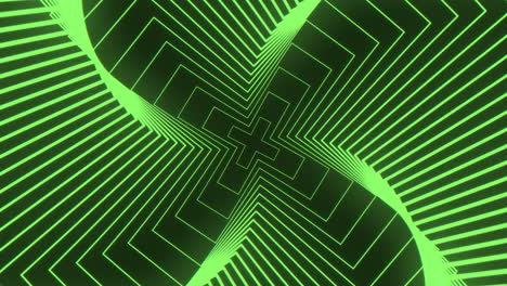 dynamic green and black zigzag pattern creates striking visual effects