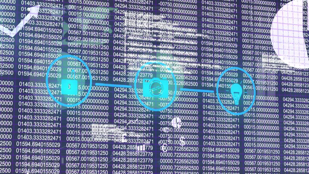 Animation of icons and data processing