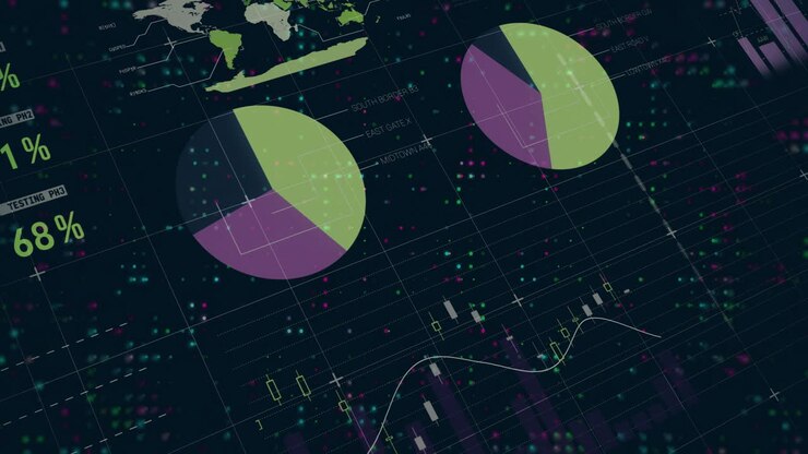 Animation of diagrams and data processing over spots