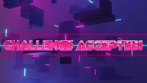 Animation-Des-Textes-„Herausforderung-Angenommen“-Auf-Violettem-Hintergrund