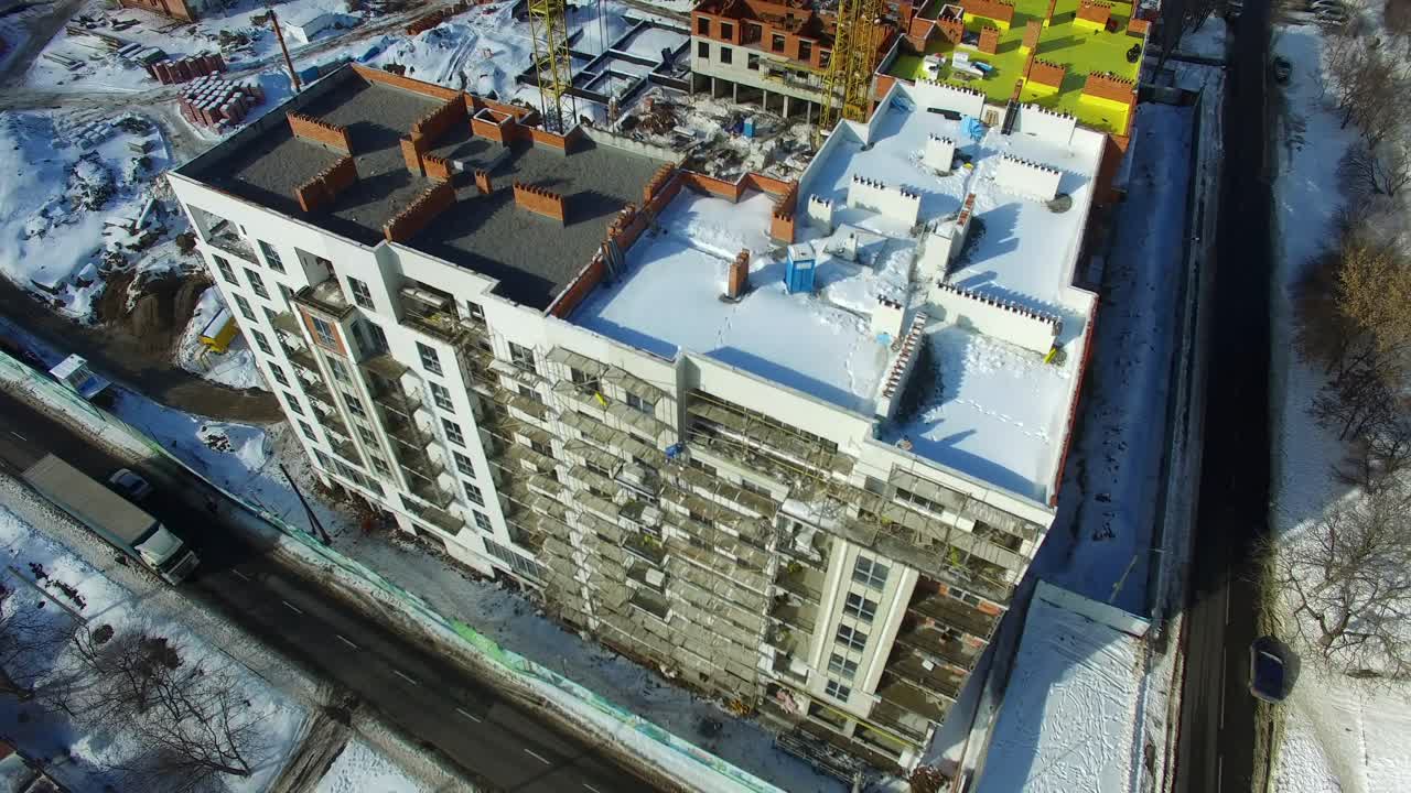 Dancing Water Fountain Show. Aerial shot of the musical fountain with colorful illuminations at night