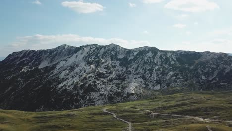 majestic mountain range with winding road