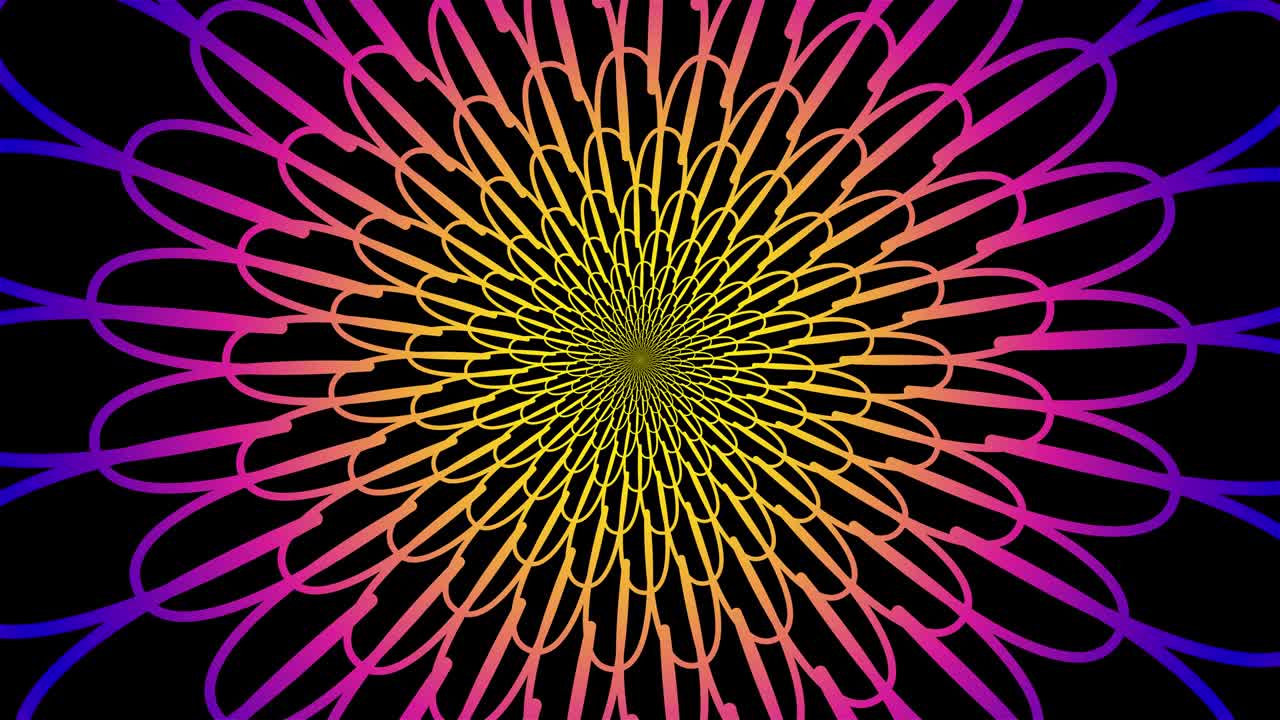 Linda textura de caleidoscópio multicolorida de flor.