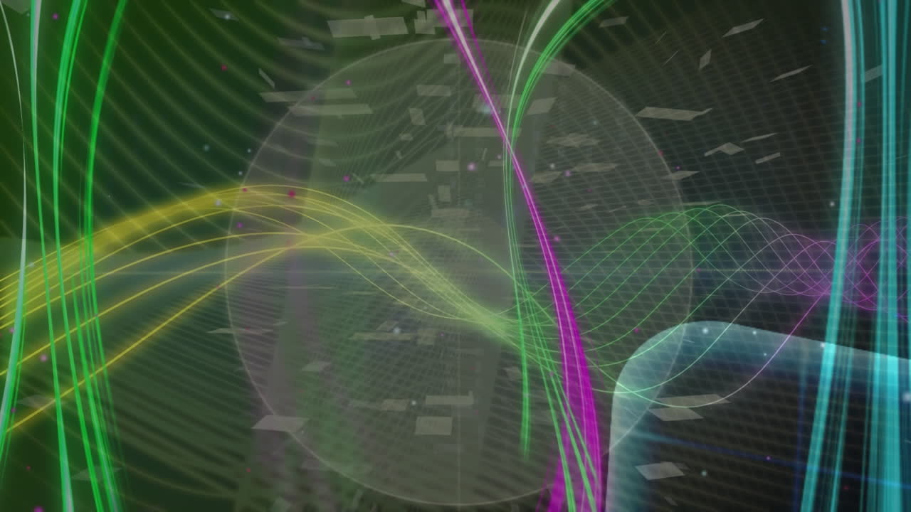 animación de la red de conexiones brillantes