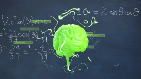 Animación-De-Formas-De-Neón-Sobre-Ecuaciones-Matemáticas-Y-Cerebro