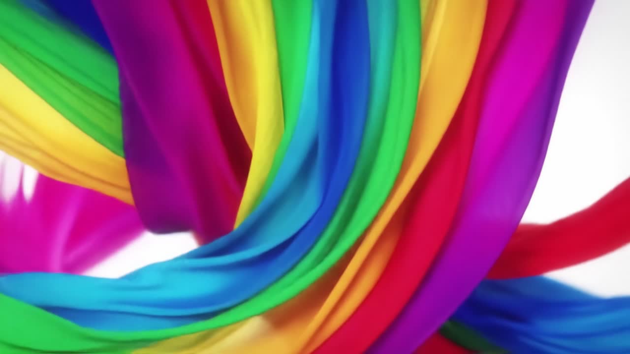 Abstract Rainbow Fabric Design