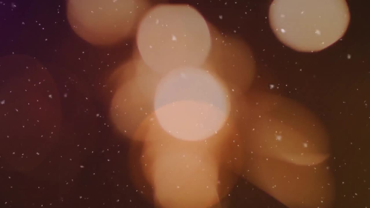 Animation of christmas sparkler and snow falling