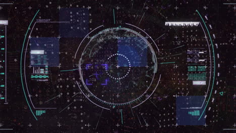 animación del escaneo del alcance y el procesamiento de datos