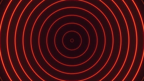 Black and red lines in circular pattern on dark background