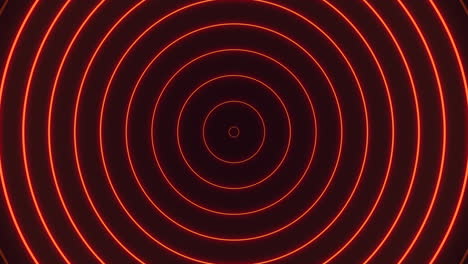 black and red lines in circular pattern on dark background