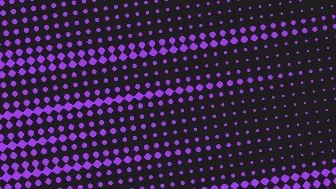 Monochromatic purple dots in rows pattern