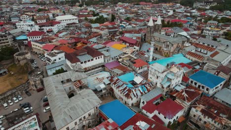 aerial view of zanzibar island in tanzania