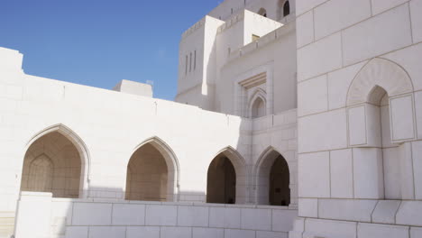 the royal opera house muscat in oman, handheld medium shot