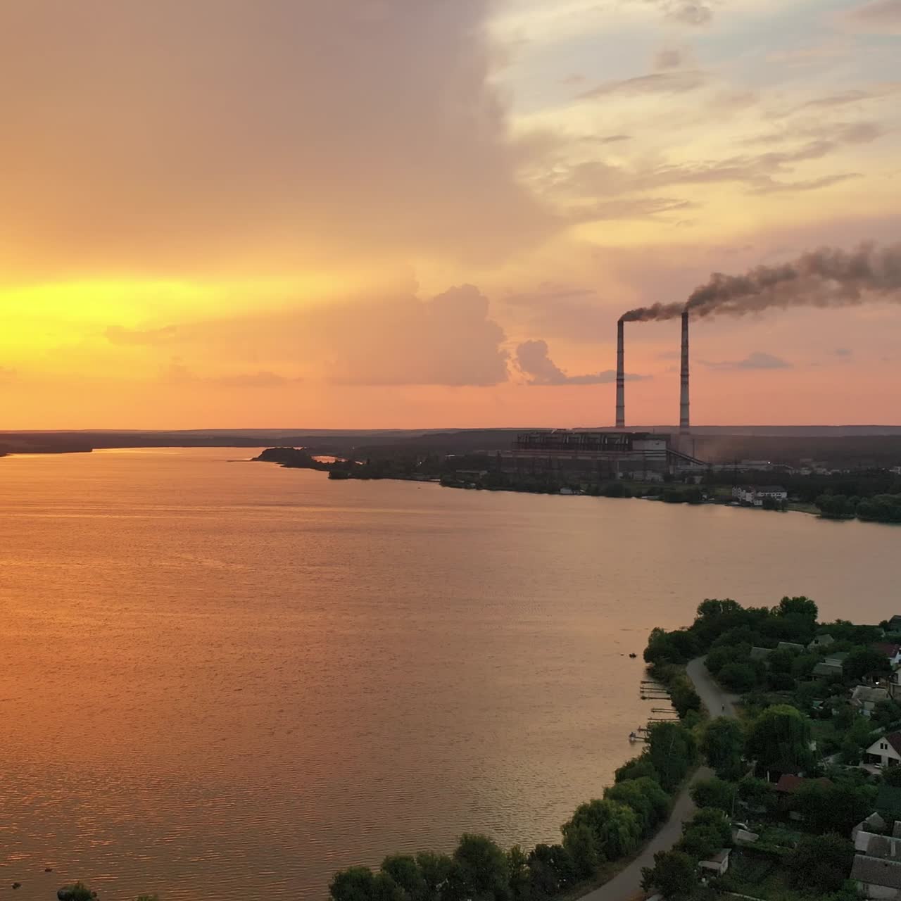 Atmospheric view of river