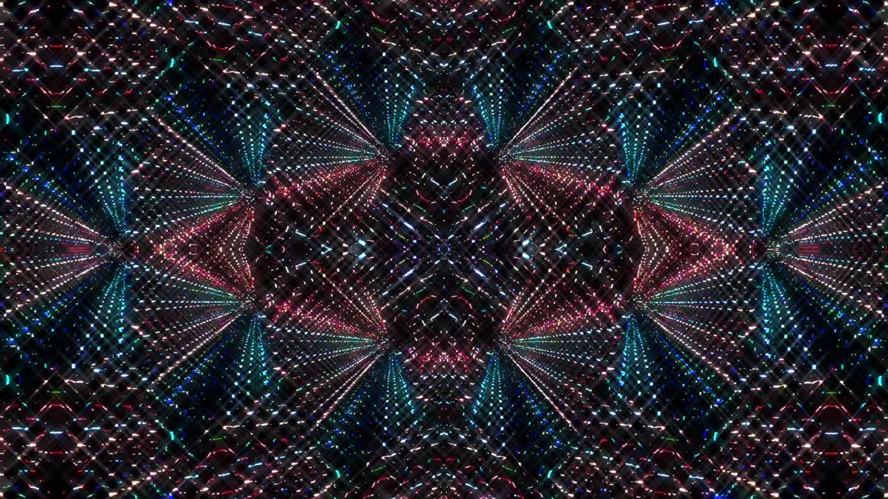 líneas brillantes que establecen el movimiento de la onda, coloridas, sobre un fondo negro