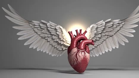 heart with angel wings