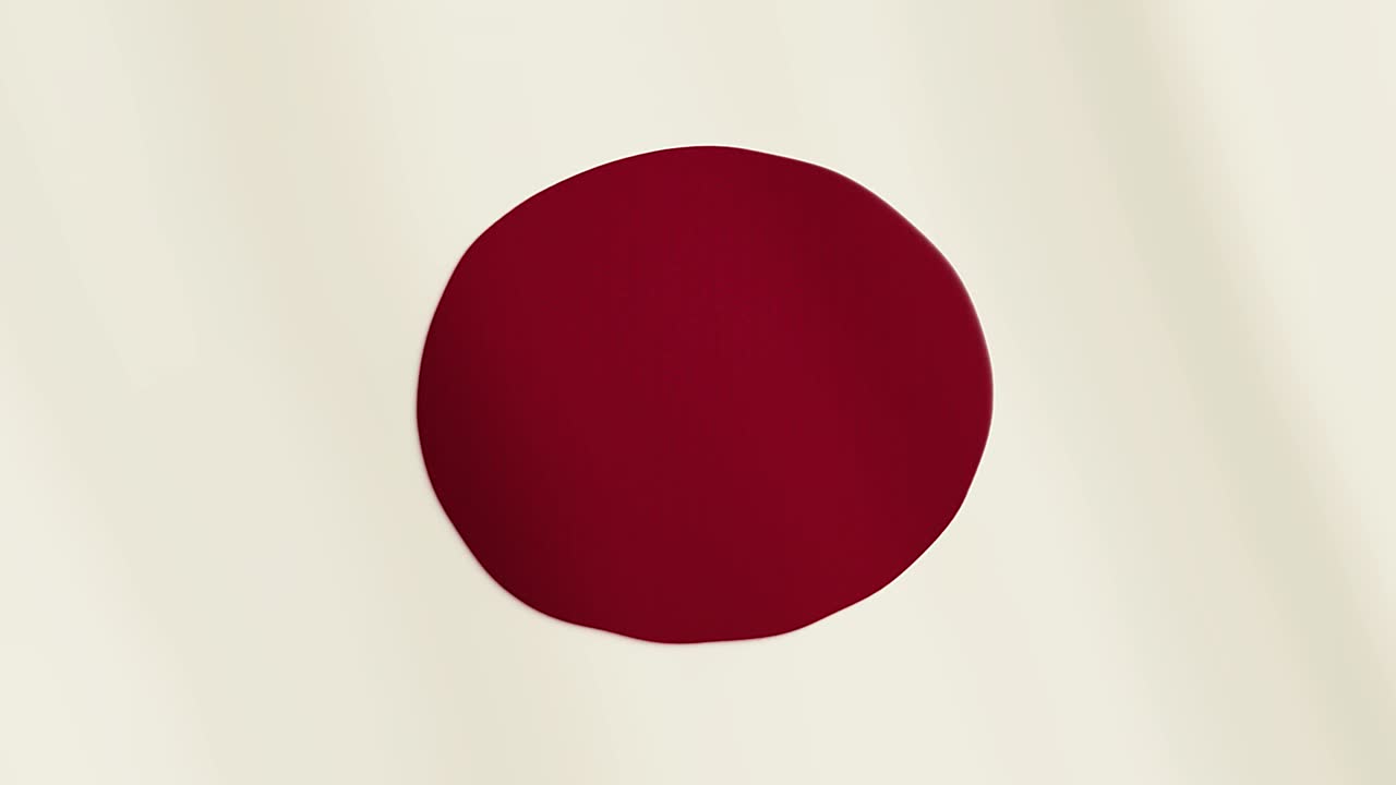 일본 발을 흔드는 애니메이션. 전체 화면. 국가의 상징