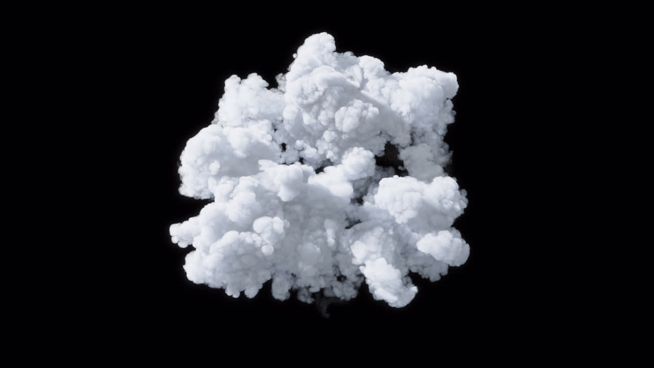 Volumetrisk sky på gjennomsiktig bakgrunn alfa