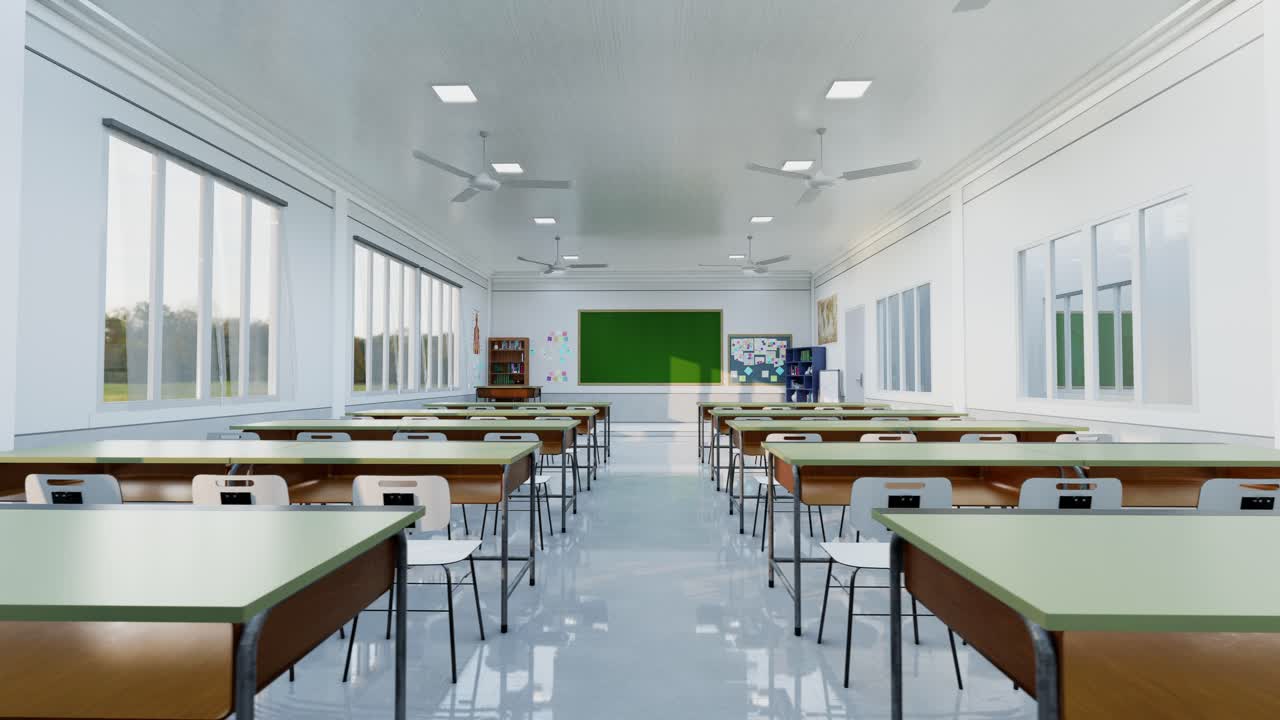 Empty Classroom Interior Design