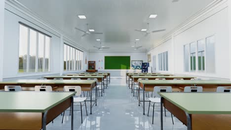 empty classroom interior design
