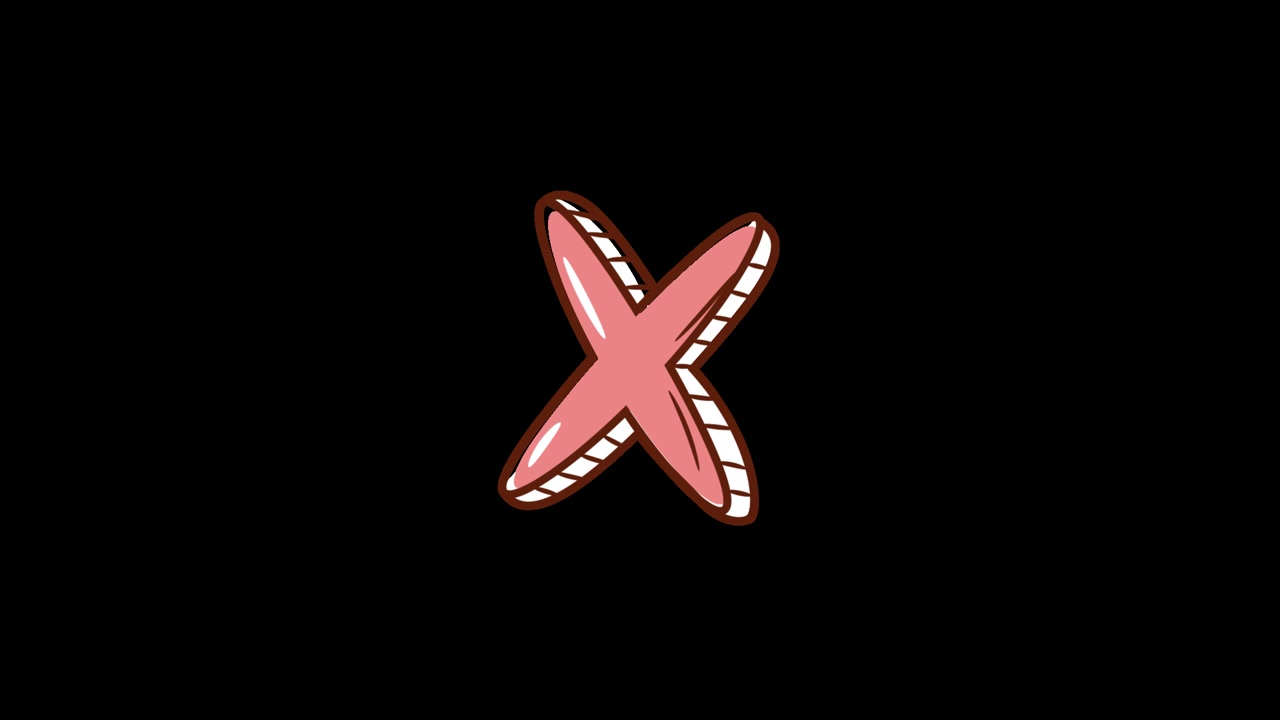 Pink Cartoon X