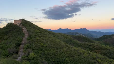 sunset on the great wall of china wonder of the world