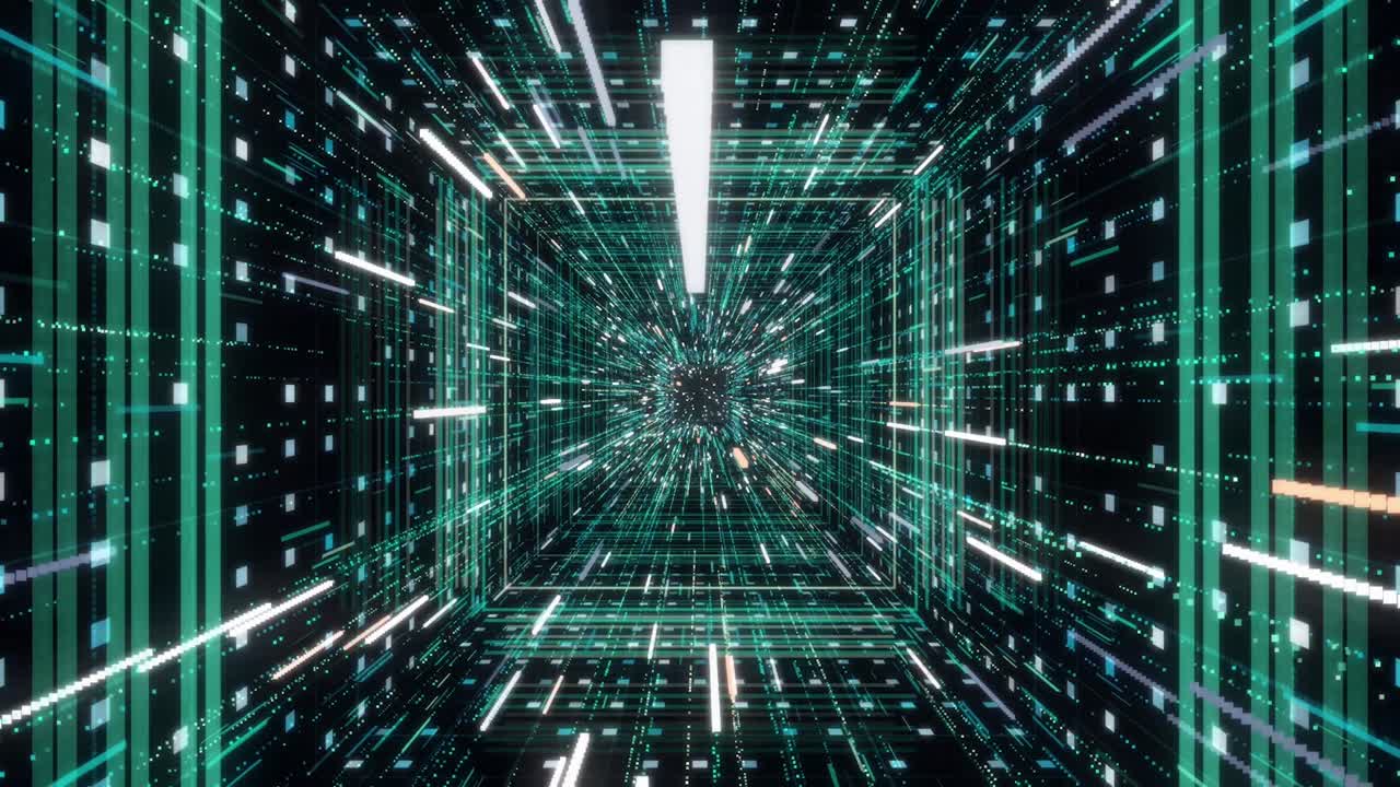 Abstract Digital Tunnel of Data and Technology