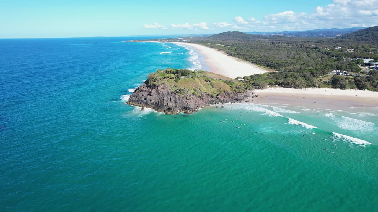 노리스 헤드랜드와 모래 매기 해변 여름의 은 날
