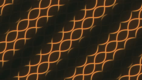 geometric pattern of orange lines and shapes arranged in a zigzag formation