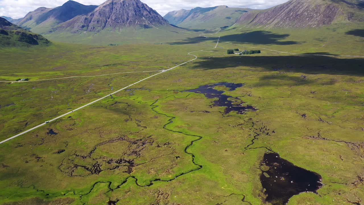스코틀랜드 산맥의 아름다운 풍경