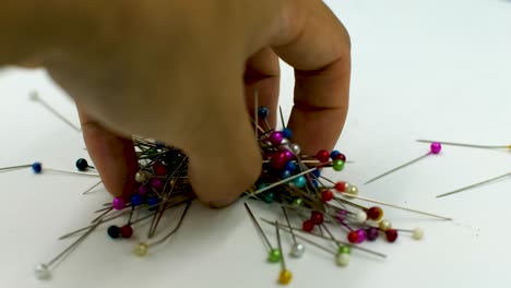 colorful sewing pins, map pins