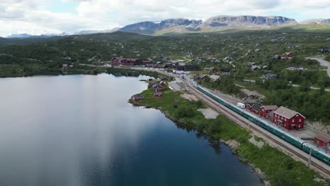 geilo town and ski area during summer in norway, viken, ustedalsfjorden