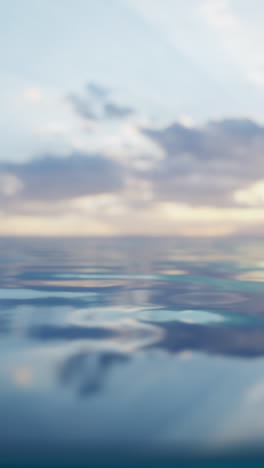 beautiful ocean sunset with reflection in the water