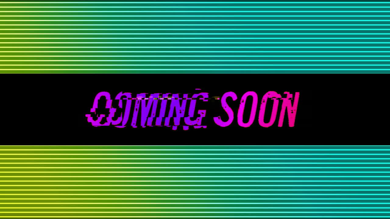 animación de texto y líneas sobre fondo negro.