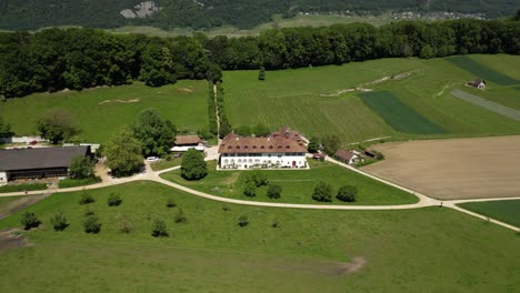 St.-Peterinsel-Switzerland-aerial-of-Klosterhotel