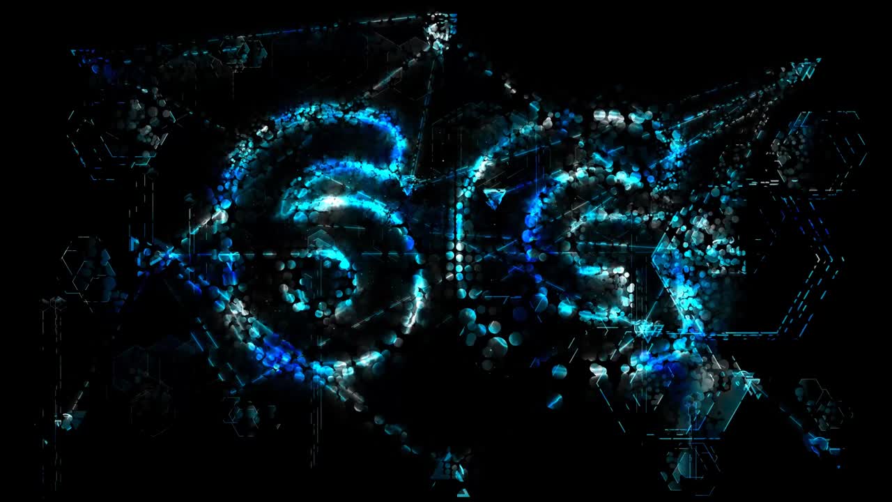 abstracto futurista 6g internet de súper velocidad cadena de bloqueo de energía digital procesamiento de grandes datos tecnología inteligente partículas de energía poderosa