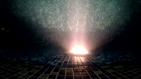 swimming pool light at dark night, loop background