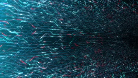 4k bucle sin costuras abstracto de la placa de circuitos electrónicos futurista.