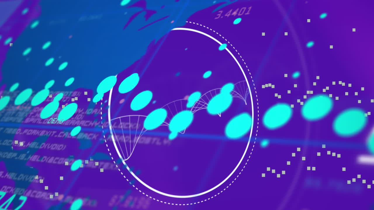 dna  ⁇ 의 애니메이션, 세계 지도 및 데이터 처리