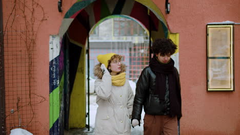 girlfriends in the street