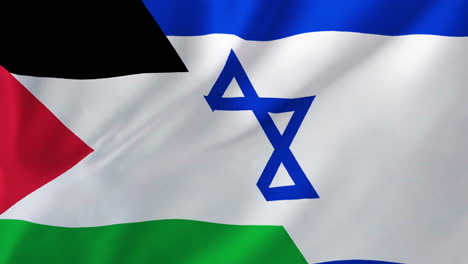 animation of flags of israel and palestine waving