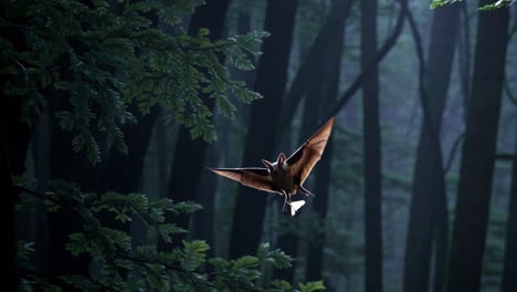 nocturnal creature in a mystical dark forest