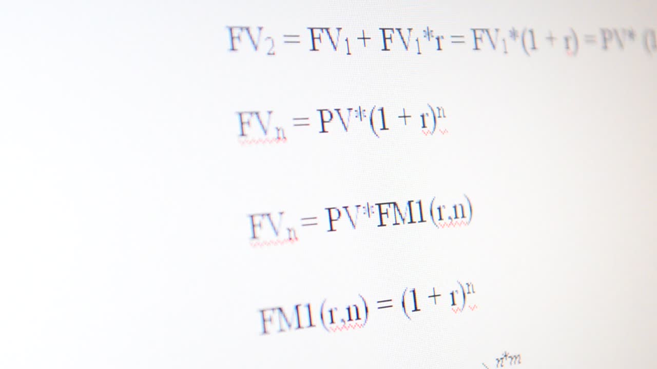 Various formulas. Assessment of efficiency of investments