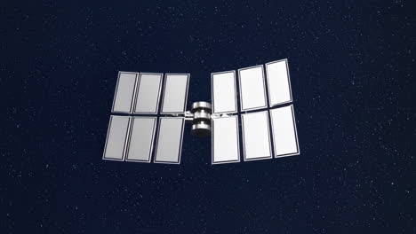 space station solar panels in orbit